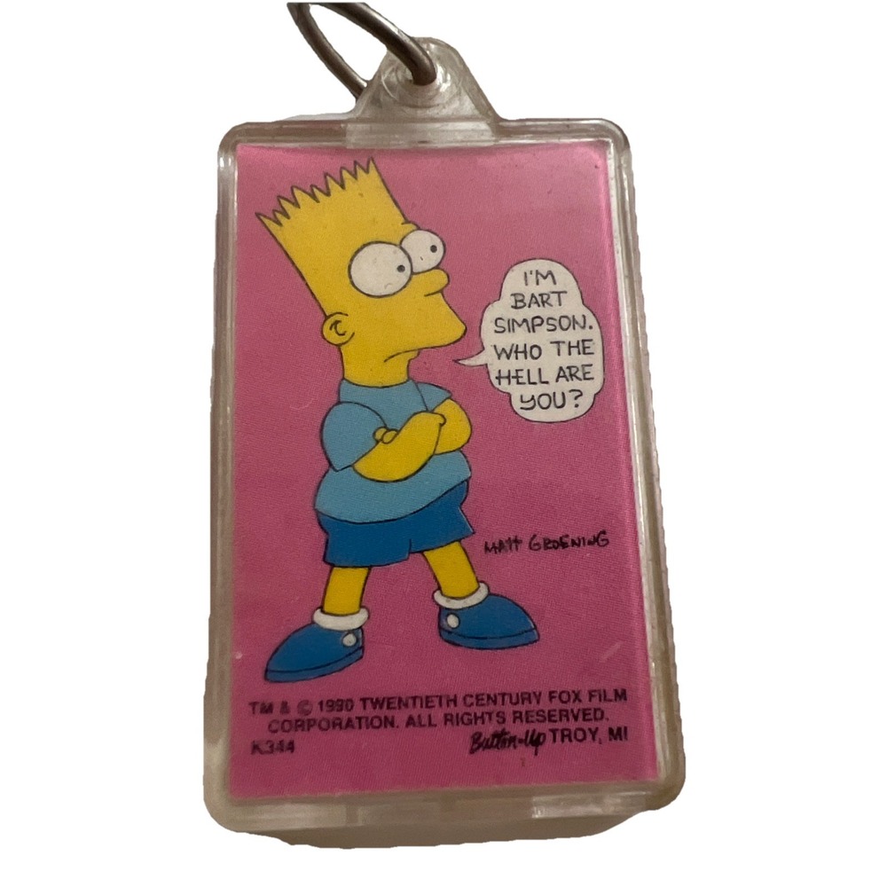 BART Simpson The Simpsons Keychain. I'm BART Simpson Who The H*** Are You ?